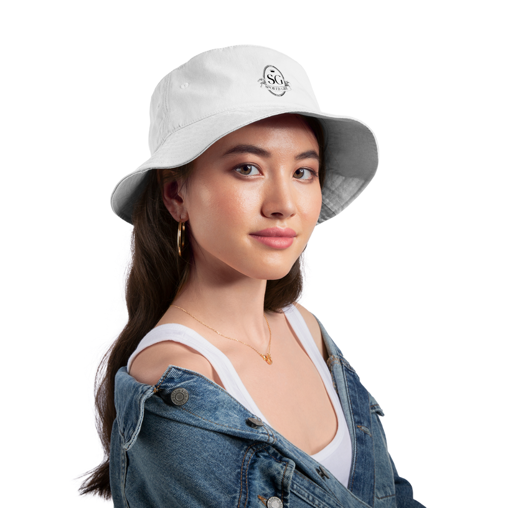 Spoiled Girl Emblem Bucket Hat - white